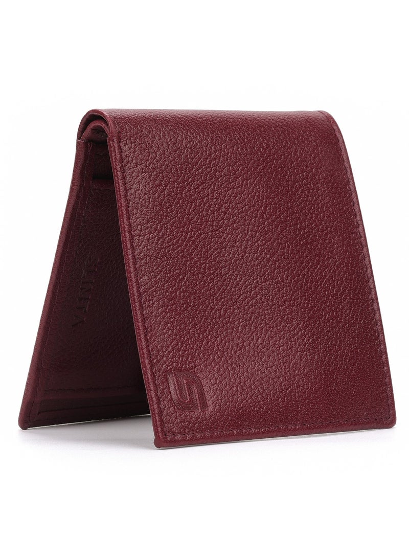 SLIMTA Men's Genuine Leather Wallet with 6 Card Slots Slim Bifold Wallet for Men Leather Wallet Stylish and Durable Men's Wallet - Image 3